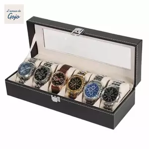 Hộp đựng đồng hồ GOJO, Hộp đựng trang sức lưới 2 / 3 / 6 / 10 / 12 có thể khóa được, Gối đồng hồ có thể tháo rời đa năng có nắp kính lớn Hộp trưng bày đồng hồ chống nước dành cho nữ