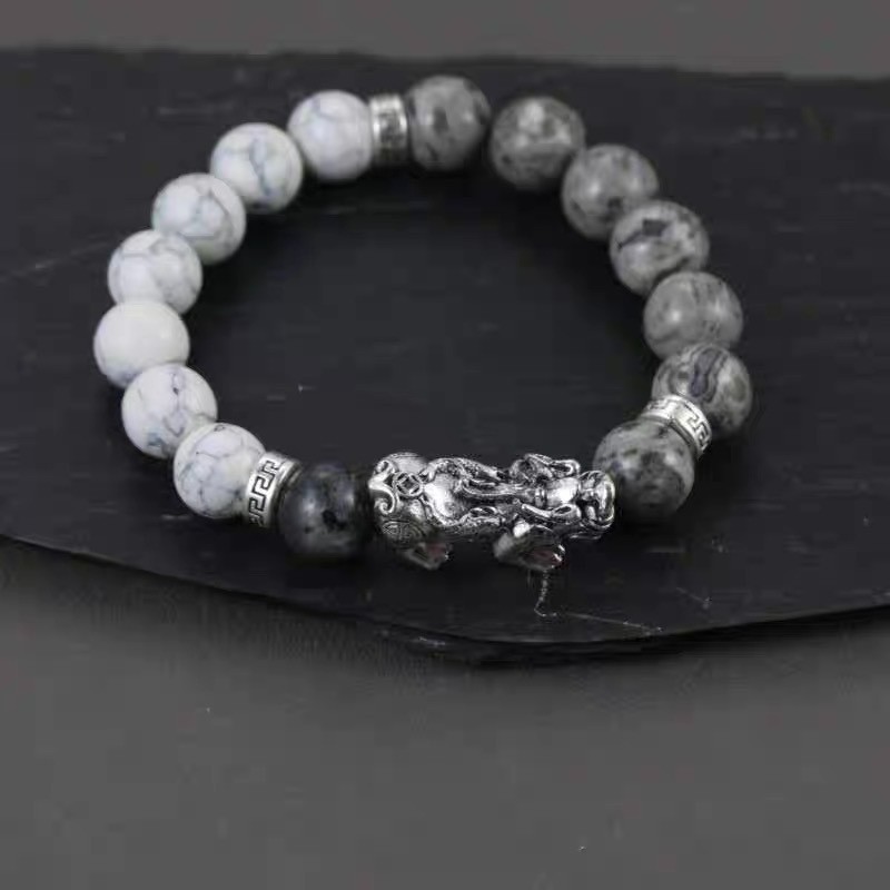 Vòng tay Thái Cực Pixiu phong cách Trung Quốc, thời trang cao cấp dành cho nam.
