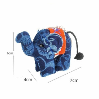 Móc khóa voi không cần VOIDLESS, Móc khóa Ganesha bằng vải Thái Lan, Quà tặng du lịch bằng tay màu sắc ngẫu nhiên thủ công truyền thống