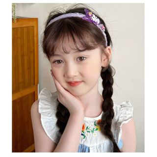 Băng đô Kuromi cho bé – Bản rộng mềm nhẹ, không siết đầu, phụ kiện hoạt hình dễ thương
