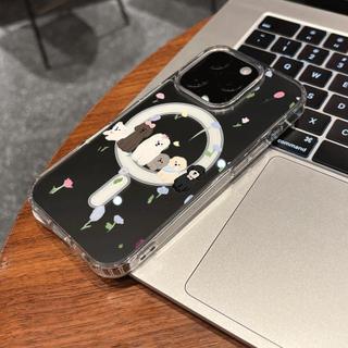 Kem hoa cụm cho iPhone 171615promax trường hợp điện thoại 141512 rõ ràng hút từ 13pro lỗ lớn
