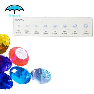 Hướng dẫn đo kích thước kim cương di động bằng Acrylic trong suốt 20 X 5 Cm, Công cụ so sánh kích thước và hình dạng kim cương cho trang sức