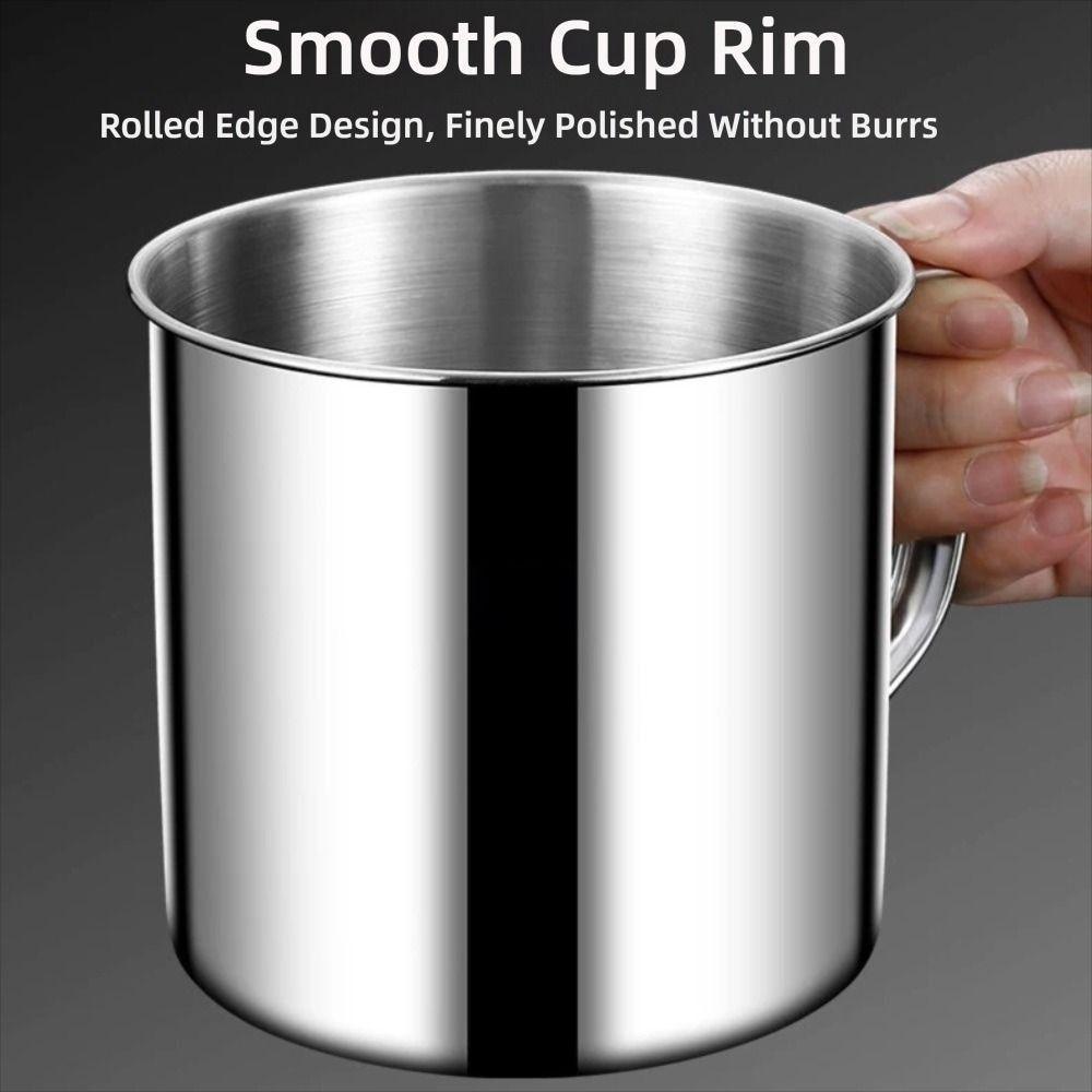 Cốc YUUKII, Cốc Nước Inox 304 350-1250ml, Có Nắp Tay Cầm Thiết Kế Cốc Cà Phê Sữa Nhà