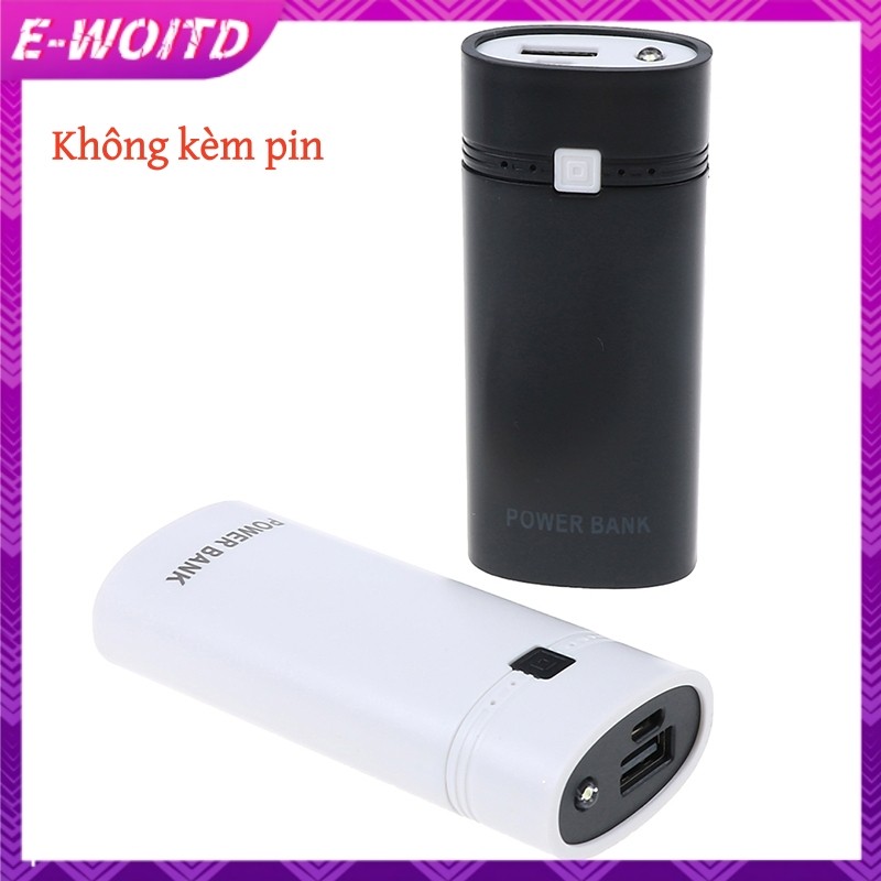 Hộp sạc di động USB E-WOITD 2x 18650 có đèn flash HNVN