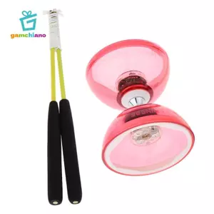 Gamchiano 12cm Pro Ba Mang Hai Đầu Trung Quốc Yoyo Diabolo Skill Toy Màu Đỏ