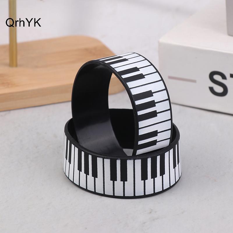 Vòng Tay Silicon Hình Bàn Phím Piano Phong Cách Thời Trang, quà tặng hoàn hảo cho người yêu âm nhạc và lễ hội