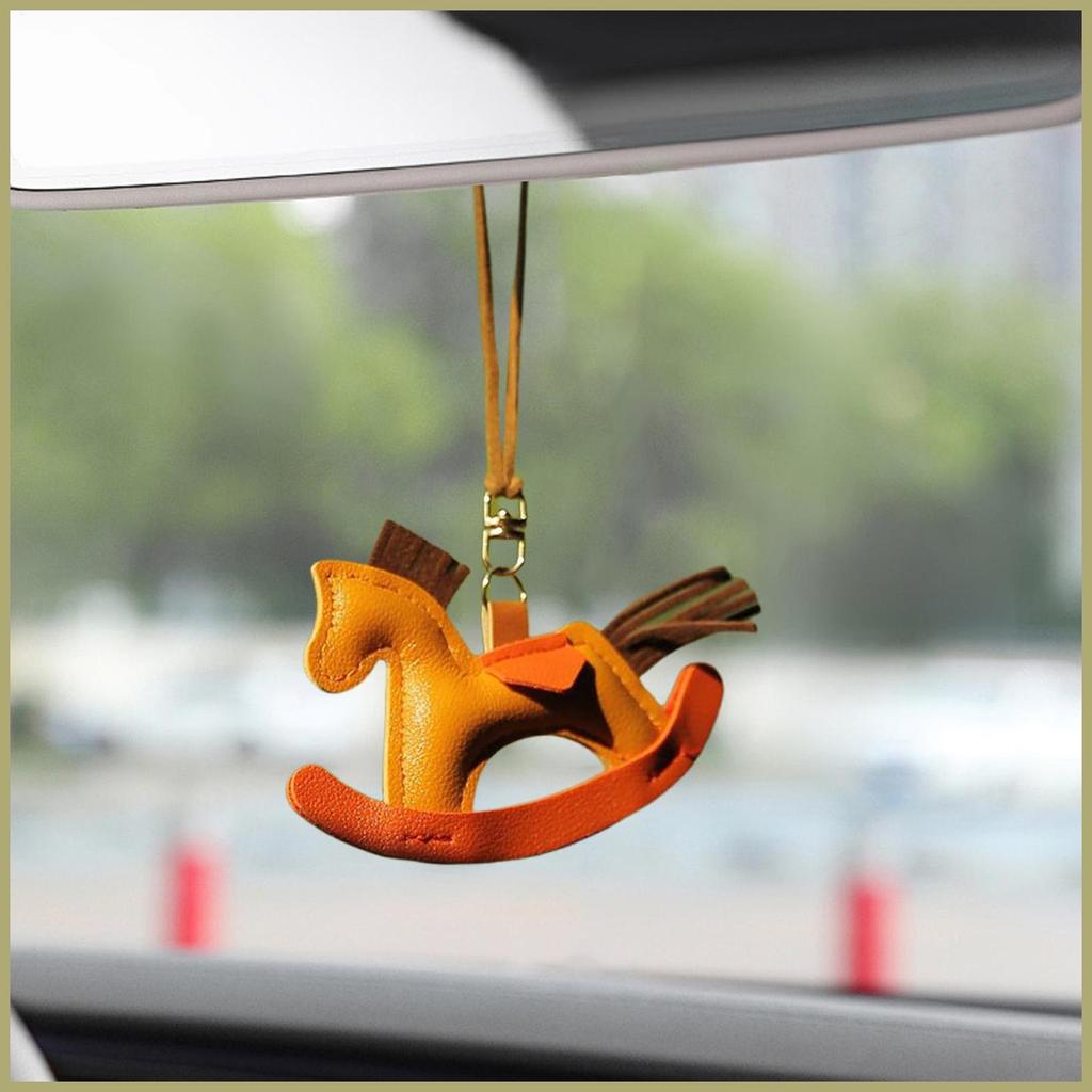 Gương Chiếu Hậu Mặt Dây Chuyền Hình Ngựa Dễ Thương Xe Ô Tô Móc Khóa Trang Trí Phụ Kiện Cho Xe Ô Tô Nam Nữ Lái Xe abrtedvn