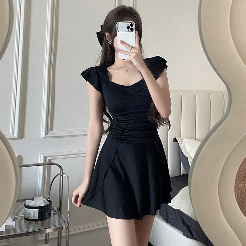 Đồ bơi liền thân nữ, đơn giản, ôm dáng, kín đáo, tôn dáng, đồ bơi đi suối nước nóng, đồ bơi đi nghỉ mát mới,