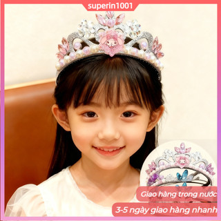 Công chúa phong cách vương miện acrylic băng đầu cho trẻ em thời trang và trang phục sáng bóng props và quà tặng