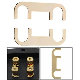 Bộ 2 đầu nối cáp loa, đầu nối chắc chắn cho cốc thiết bị đầu cuối, được làm bằng đồng, để kết nối thiết bị đầu cuối, phích cắm loa siêu trầm