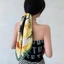 Băng đô tam giác PYCOU, Khăn trùm đầu hoa kiểu Pháp giả lụa phong cách mục vụ cho bé gái, Khăn lụa thủ công ngọt ngào Hàn Quốc chụp ảnh ngoài trời