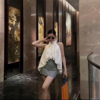 Áo Yếm Nữ Thiết Kế Mix Cổ Sơ Mi Cá Tính Năng Động Phong Cách Thời Trang Hiện Đại Sang Chảnh Ld_Store Fashion