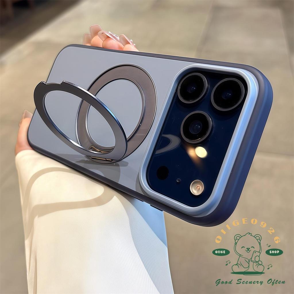 【 Ốp lưng iPhone17 】 Màu cam Chống rơi Chất lỏng xoay siêu mỏng Giá đỡ từ tính Vỏ điện thoại iphone17 Pro Max 16 15 cho vỏ iPhone Vỏ mềm silicon TPU chống sốc