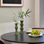 Bình Hoa Gốm Sứ Phong Cách Mid-century (Dáng Đốt Tre) - Lọ Hoa Decor Sang Trọng Màu Xanh Ngọc - Bình Gốm Trang Trí Nội Thất Cao Cấp Đủ Kích Thước