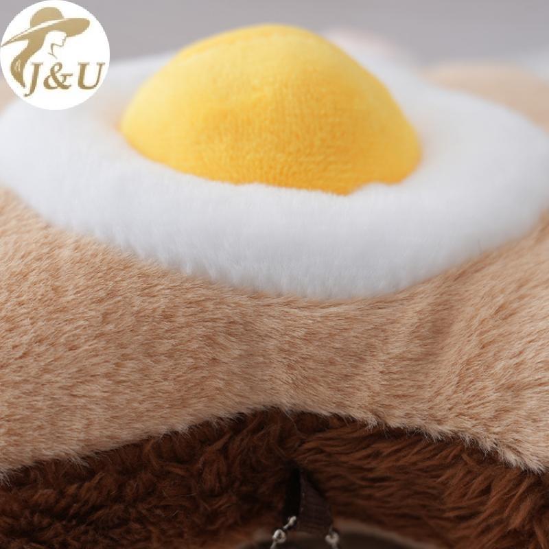 JU Dễ Thương Vui Nhộn Mô Phỏng Thực Phẩm Bánh Mì Nướng Trứng Chiên Sang Trọng Búp Bê Mặt Dây Chuyền Bapa Treo Đồ Trang Trí Quà Tặng VN