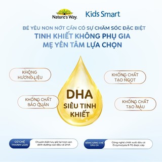 Nature's Way Kids Smart Bursts DHA 300mg Triple Strength - Bổ sung DHA, hỗ trợ tốt cho não bộ và mắt