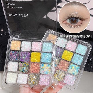 Gel trang điểm sân khấu không cần keo Gel trang điểm Sequin Color Eyeshadow cos Trang điểm Chơi trang điểm Thể hiện trang điểm Sáng tự dính