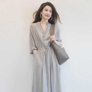 Váy Midi Cổ Sơ Mi Thắt Eo Nữ – Váy Dài Thanh Lịch Dễ Phối Đồ,Mặc Đi Làm Đi Chơi đều đẹp