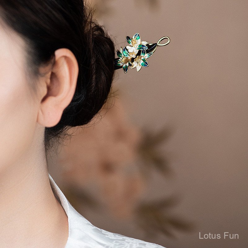 Mới - Kẹp tóc ngọc trai tua rua phong cách cung đình, phụ kiện cho trang phục cổ điển Hanfu sườn xám