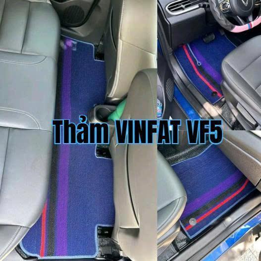 {VF5} Thảm lót sàn xe VF5 cắt may sẵn chuẩn theo form nguyên zin hỗ trợ bấm khuy ghế lái và ghế phụ