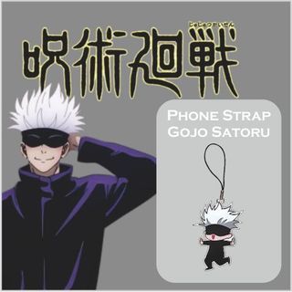 Phone Strap HP Anime Gojo Satoru Jujutsu Kaisen Acrylic Tebal Banyak Warna Gantungan HP ANIME GOJO SATORU JUJUTSU KAISEN