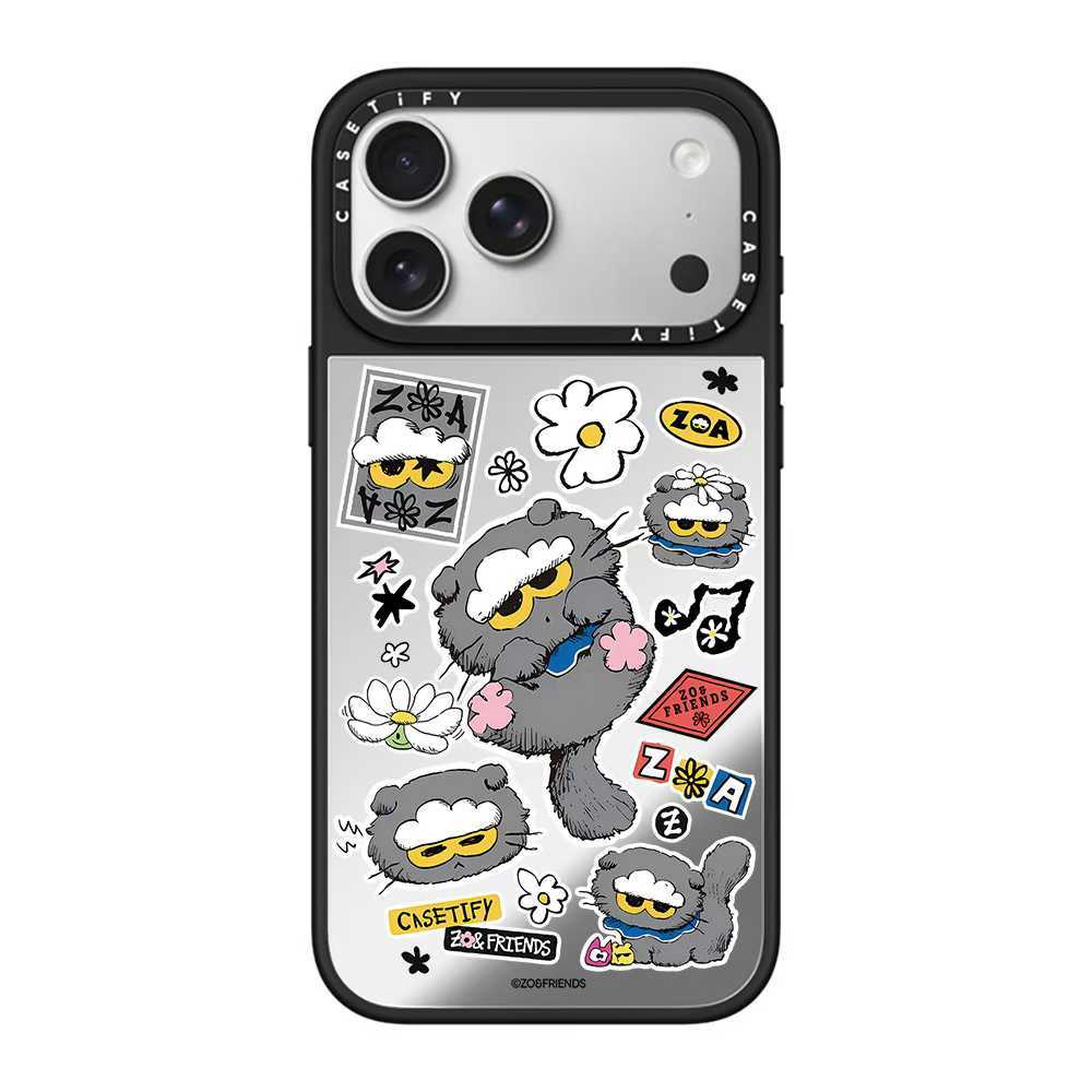 Ốp lưng iPhone hình mèo gương từ tính thích hợp cho iPhone 17 Pro Max 17 16 15 14 13 12 có chức năng đính kèm từ tính