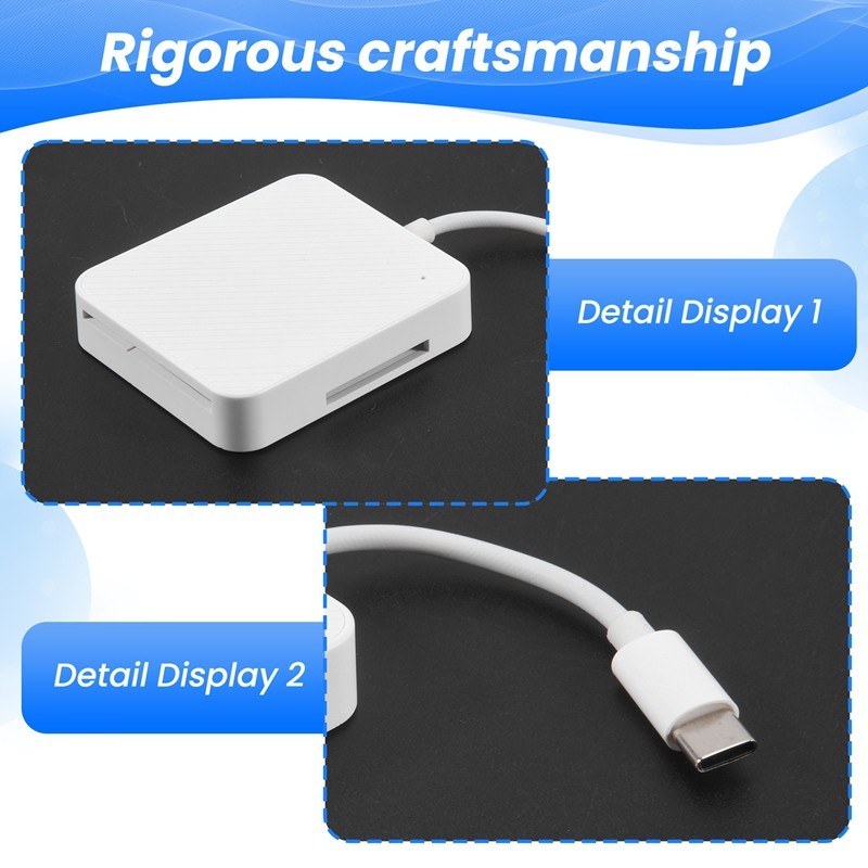 Bộ chuyển đổi đầu đọc thẻ nhớ 4 trong 1 Type C USB-C Smart Media OTG M2 SD SM XD Đầu đọc thẻ cho phụ kiện Android