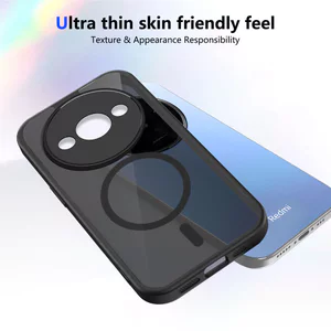 Ốp lưng Redmi A3 Vỏ thu hút từ tính màu đen mờ cho ốp điện thoại Redmi A3