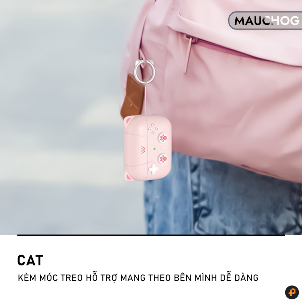 Ốp In Hình Mèo Cat Cute Dễ Thương Chống Bẩn Kèm Móc Khóa Cho Airpods Pro 3 2 Airpods 4