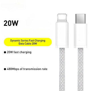 Dây Cáp  PD 20W Nối Đầu USB-C Sang Đầu L Sạc Nhanh Hỗ Trợ Truyền Dữ Liệu 480Mbps