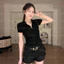 Áo Thun Nữ Cộc Tay Cổ Đức Khuy Cúc Ôm Body , Polo Cộc tay Cotton Mịn Thoáng Mát A2149