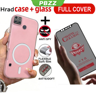 Vỏ kính cường lực chống riêng tư bằng gốm sứ 2 trong 1 màu thạch cho Realme C21Y C25Y c15 c12 c25s c25 c20 c11 2020 C2 C21 2021 Vỏ điện thoại Vỏ thiết kế mới thẩm mỹ GDMKFBS03