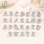 Bộ 2 Bảng Chữ Cái ABC Từ A đến Z, Màu Bạc, Dành cho Cổ Áo và Trâm Cài