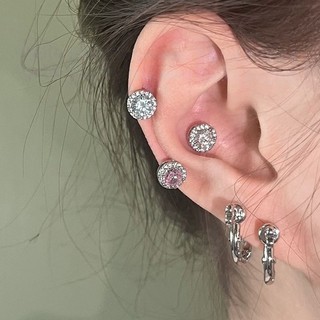 Bông Tai Zircon Trong Suốt Sang Trọng, Phù Hợp Mặc Hàng Ngày Cao Cấp