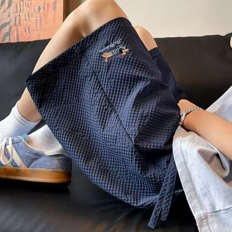Quần short nam thẳng màu trơn phong cách Hàn Quốc
