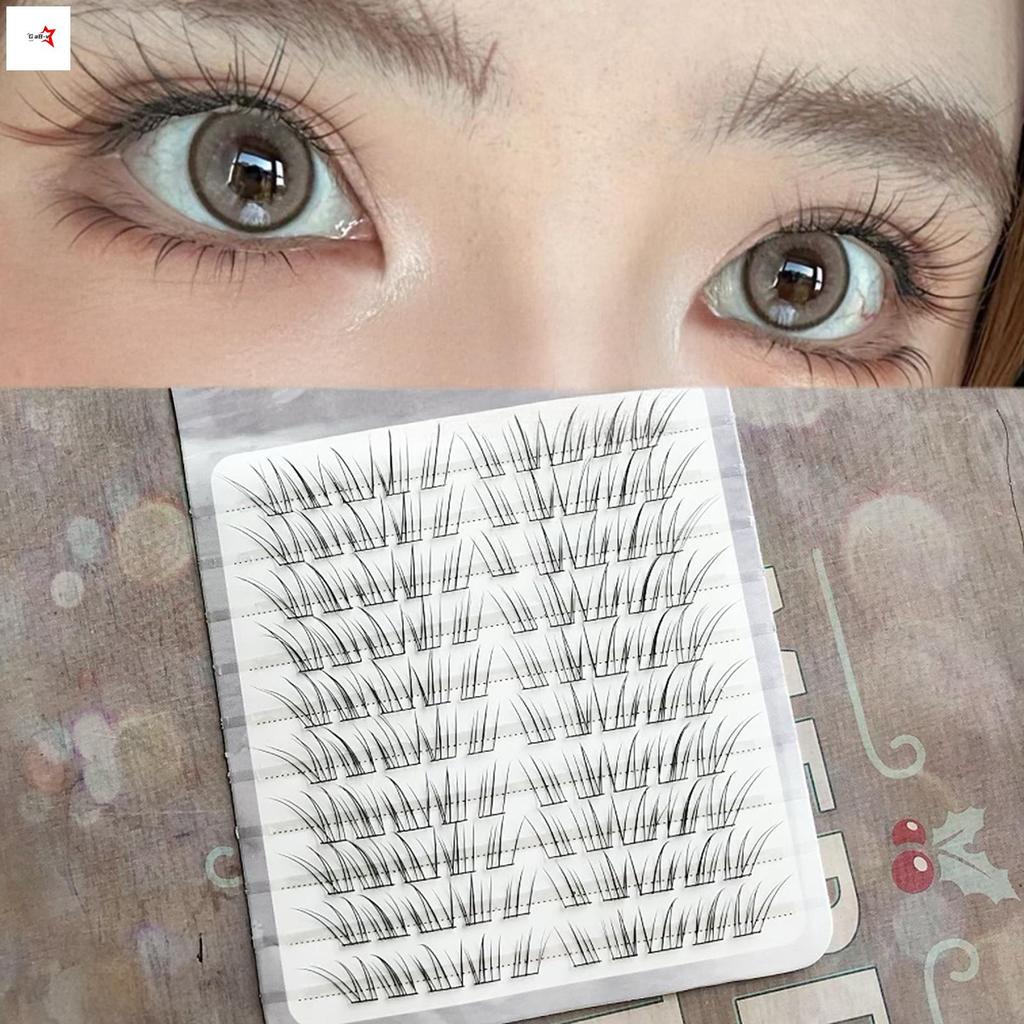 Lông mi giả phong cách hươu tự nhiên Black C Curl 9-12mm Bấm vào mi riêng lẻ Sợi tổng hợp thoải mái