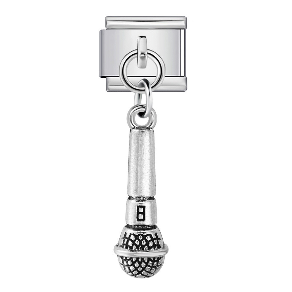 Nhạc cụ mặt dây chuyền hình ý mô đun, thép không gỉ, phù hợp DIY và làm phụ kiện đồng hồ