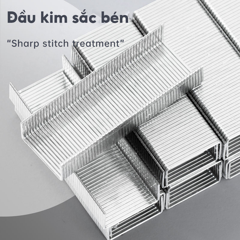 Ghim Bấm Giấy - Bộ 2 Hộp Ghim Bấm Bền Bỉ, 1000 Đinh Kim Bấm Văn Phòng Cho Máy Dập Ghim