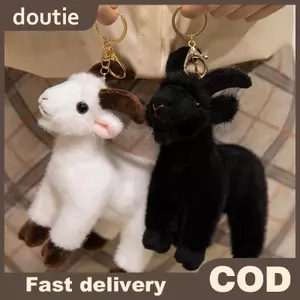 Doutie 1 Cái Mềm Nhồi Bông Đứng Dê Đồ Chơi Sống Động Như Thật Dê Mặt Dây Chuyền Sang Trọng Đồ Chơi Dễ Thương Mini Động Vật Mát Móc Khóa Túi Trang Trí VN