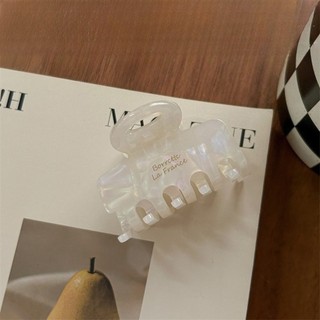Kẹp Tóc Nữ Phong Cách Hàn Quốc, Vuông Kích thước Nhỏ, Màu Vàng Với Nhãn Acetate Mặt Sau