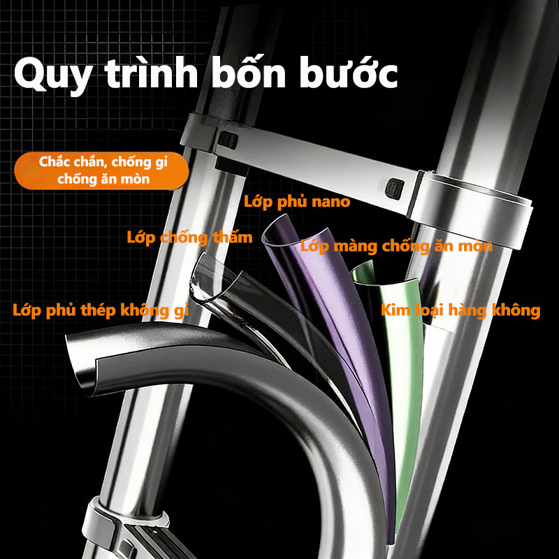 Thang Nhôm Rút Inox bền bỉ, chịu lực tốt Có thể chọn các kích thước 1.9m, 2.7m, 3.9m, 5.1m, 6m