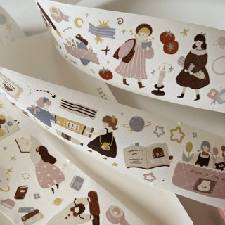 Washi tape bế viền Yier Stationery Planet tone màu morandi