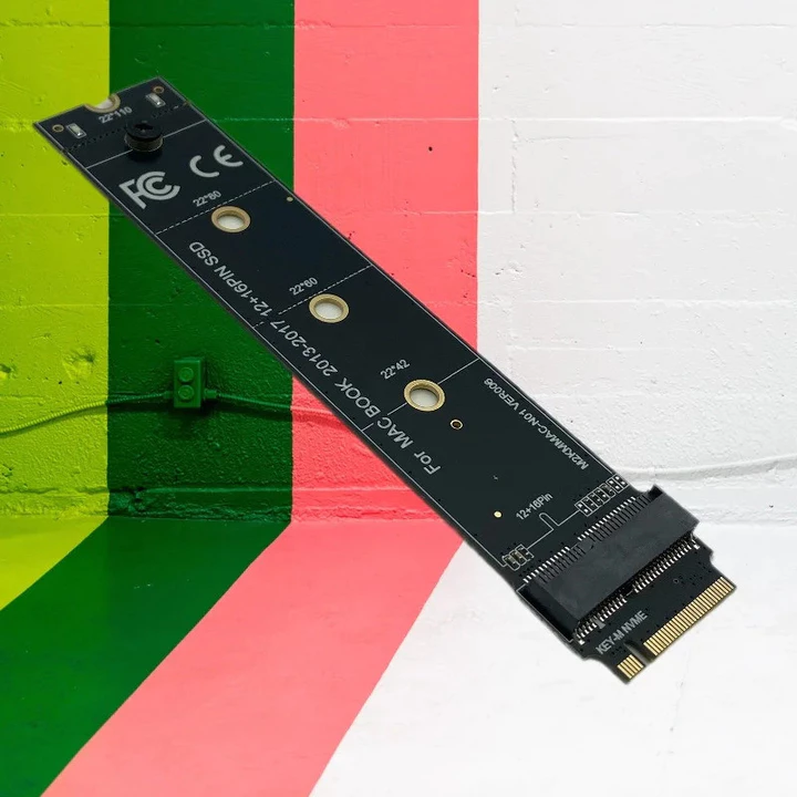 MỚI 22110 Kích Thước Cho Macbook SSD Chuyển Đổi Cho 2013 2014 2015 2017 A1465 A1466 12 + 6Pin SSD Sang M2 KEY-M NVME Riser Card Adapter