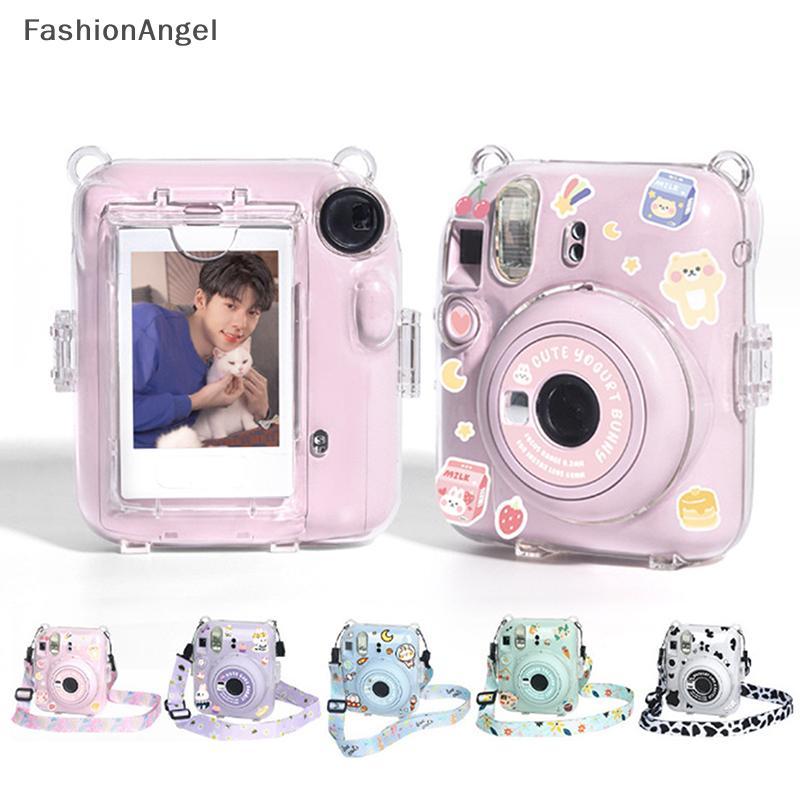 FashionAngel Cho Fujifilm Instax Mini 12 Vỏ Máy Ảnh Trong Suốt Bảo Vệ Mang Theo Túi Có Dây Đeo Vai Túi Bảo Quản VN