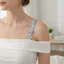 CATMALLER88 1 Cặp Dây Đeo Áo Ngực Hoa, Dây Đeo Vai Chống Trơn Trượt Có Thể Điều Chỉnh, Đàn Hồi Sáng Tạo Với Ren Viền Ren Ren Hoa Dây Đeo Vai Nữ