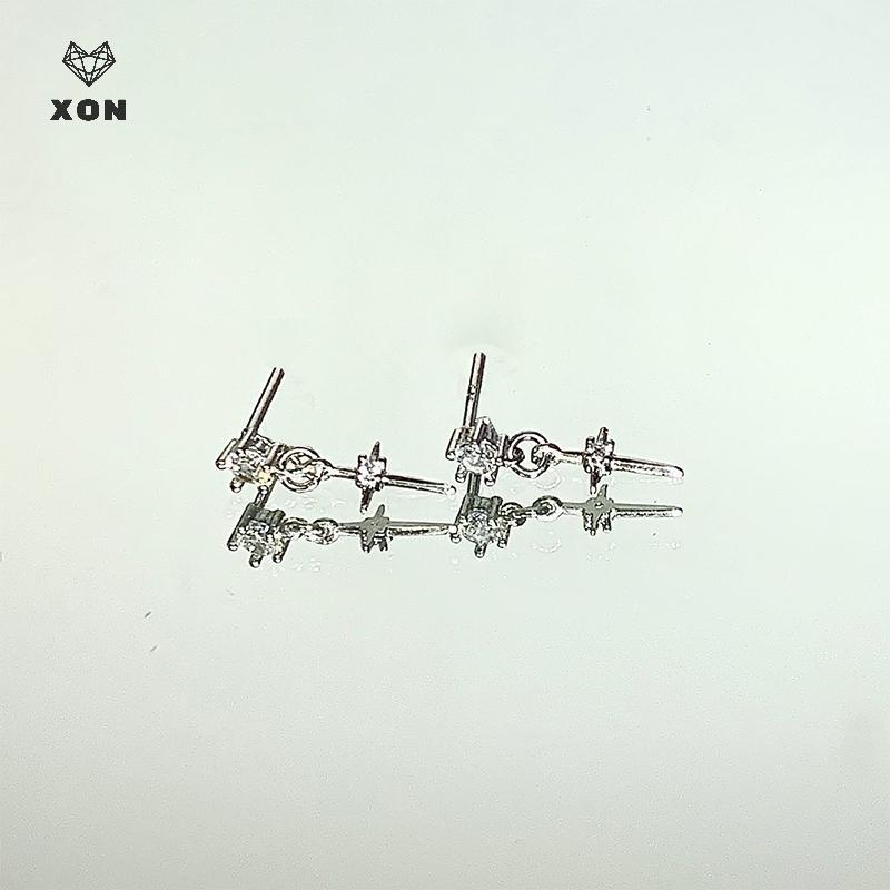 [Mina] Bông Tai Pha Lệ Zircon Sáng Cho Thanh Thiếu Niên Nữ, Thiết Kế Thoáng Mát