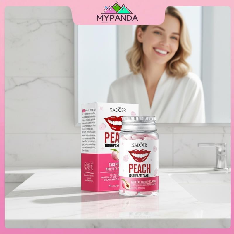 MYPANDA 30 Viên / Chai Kem Đánh Răng Viên Cải Thiện Hơi Thở Xấu Loại Bỏ Vết Bẩn Vệ Sinh Răng Miệng Tươi Viên Kem Đánh Răng Chắc Chắn.