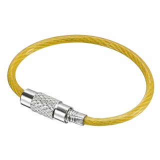 8 Chiếc Dây Móc Khóa Móc Khóa Vòng Cáp Cho Túi Xách Dây Kéo PVC Phủ Thép Không Gỉ