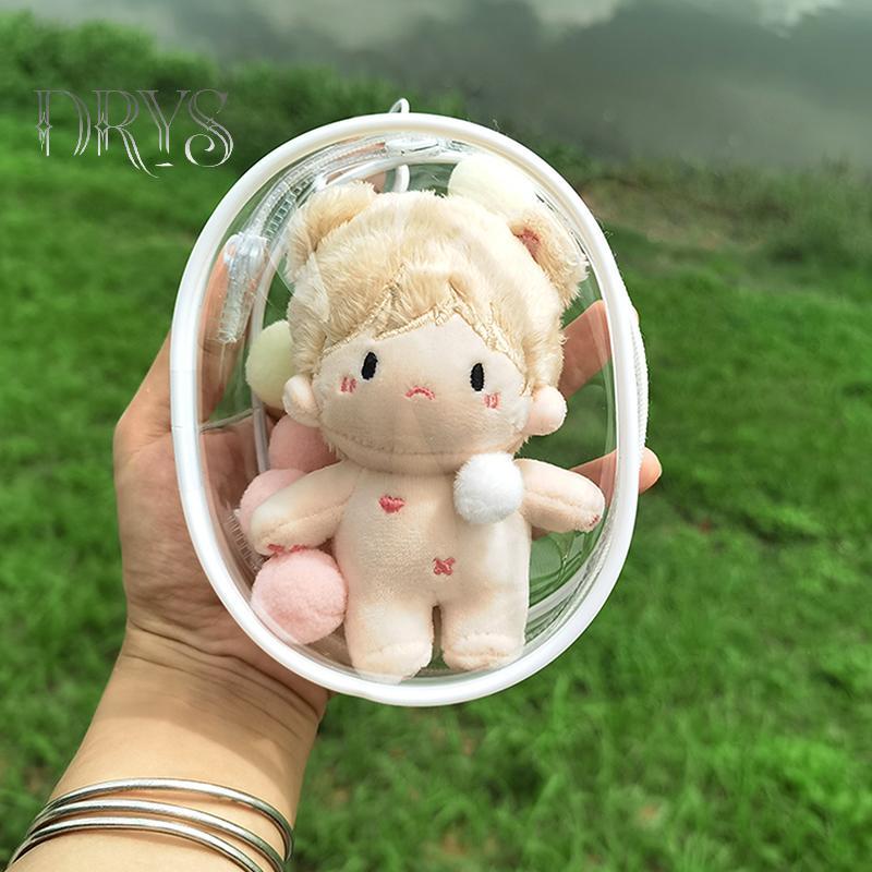 Túi bảo quản búp bê 10cm trong suốt bằng PVC, cotton - Phù hợp cho búp bê anime và hoạt hình mới