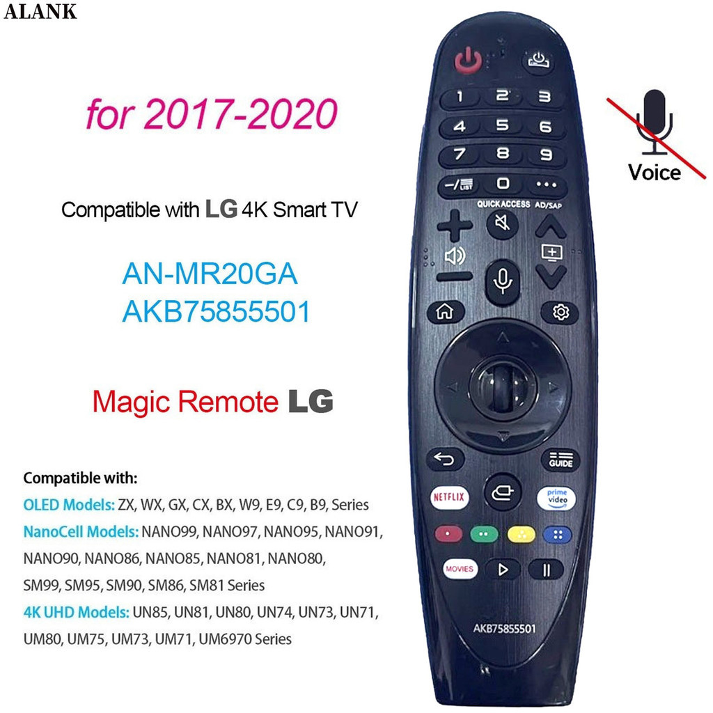 ALANK Điều khiển  LCD Smart TV LG Magic Điều khiển  AN-MR20GA / AKB75855501 Thích hợp cho 2017-2020 (Không có chức năng thoại / chuột)